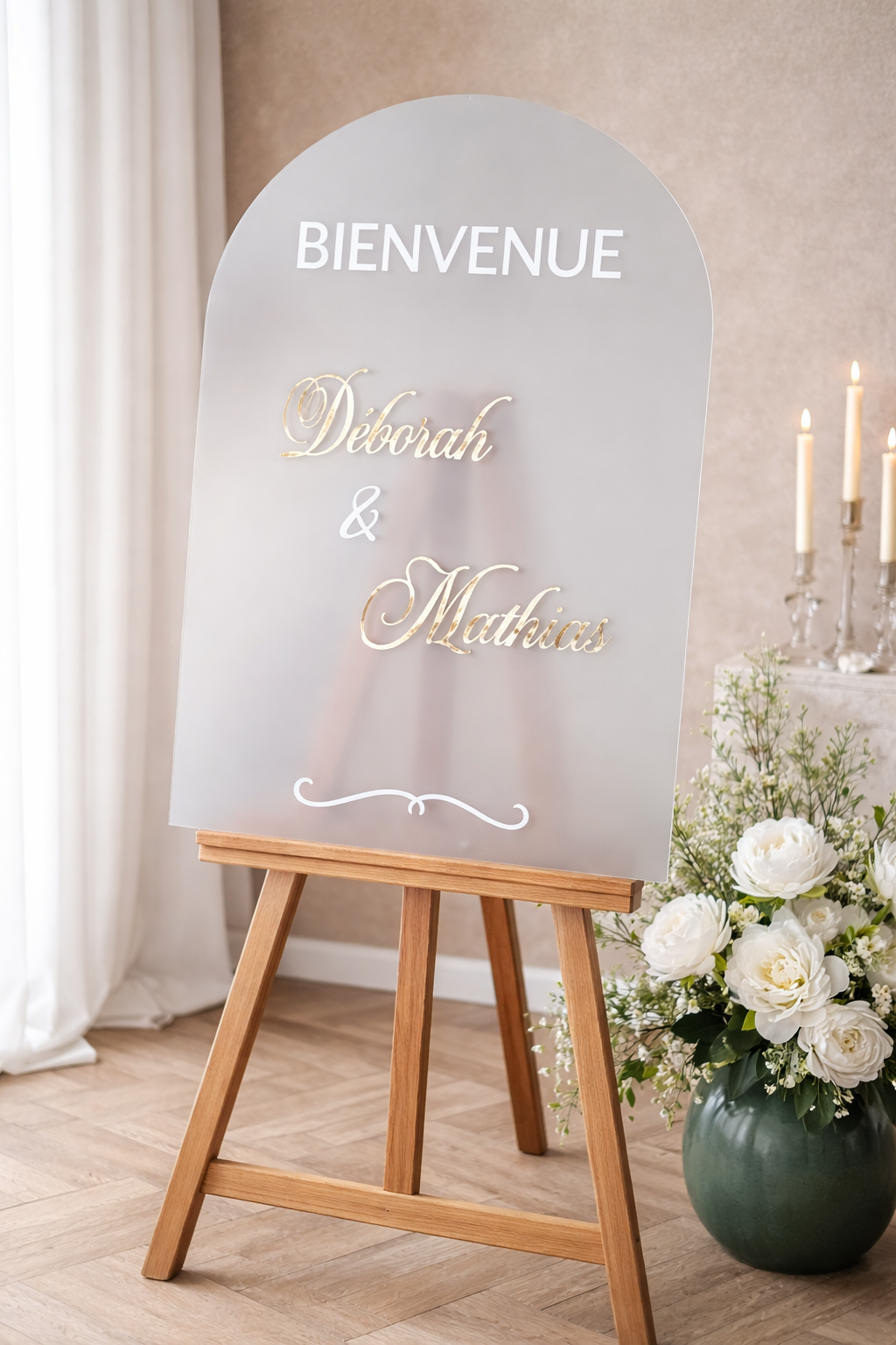 Panneau de bienvenue "Bijou"  - Forme Arche