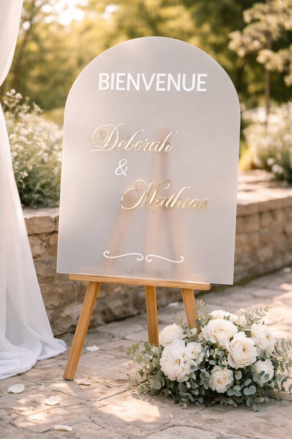 Panneau de bienvenue "Bijou"  - Forme Arche