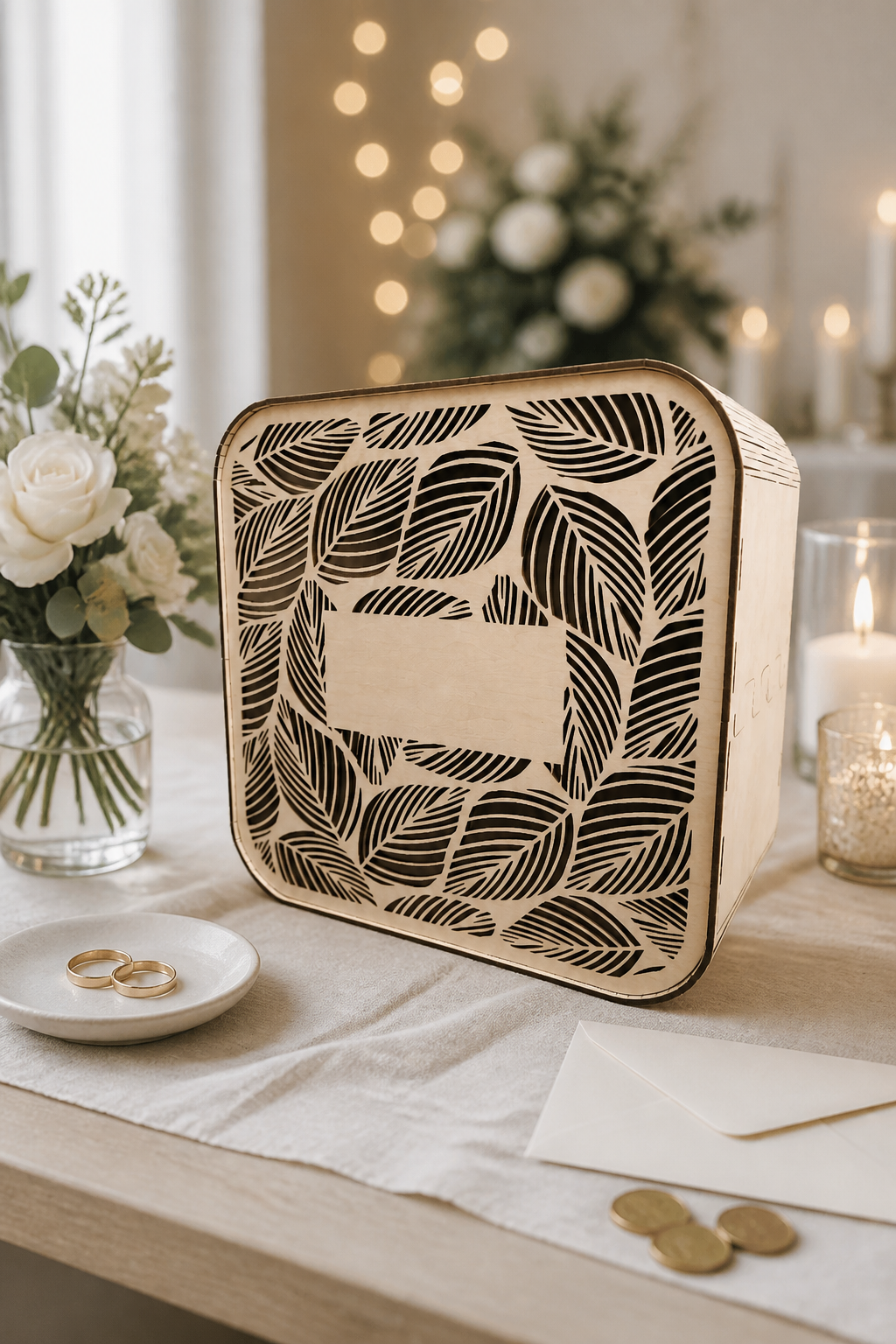 Urne / Boite à enveloppes en bois à personnaliser