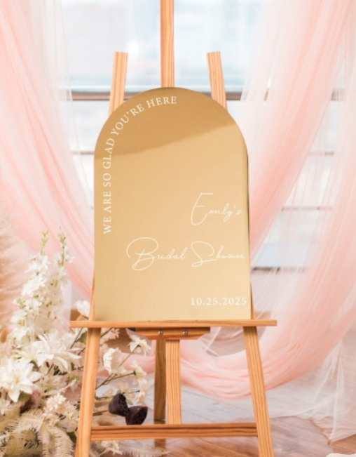 Panneau de bienvenue personnalisé plexi miroir