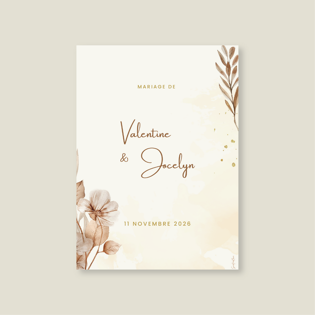 Faire-part de mariage - Collection Bohème n°1