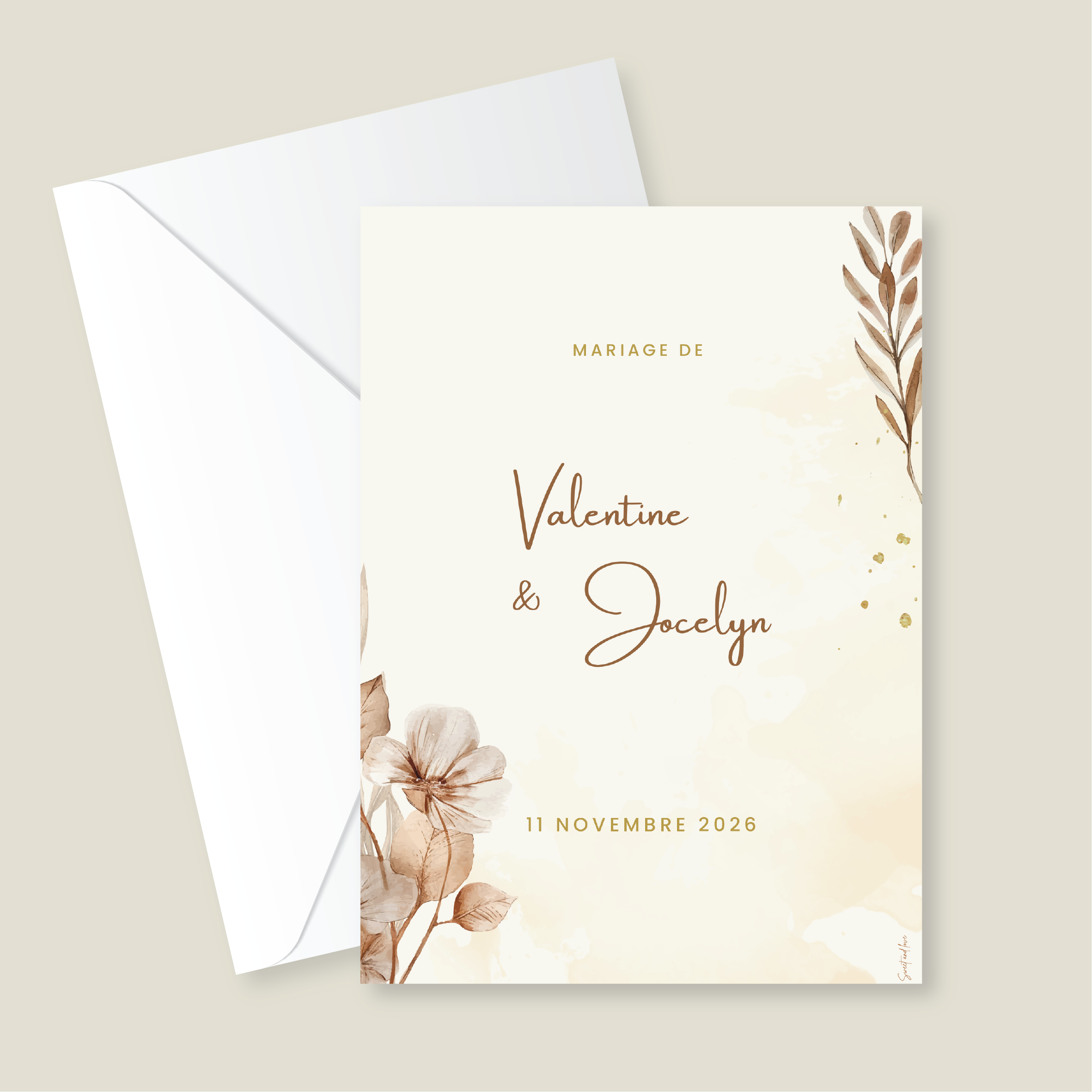 Faire-part de mariage - Collection Bohème n°1