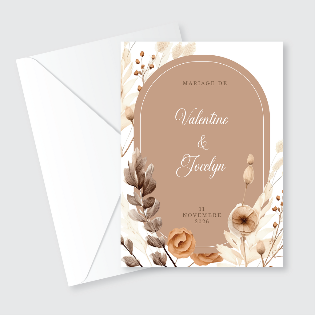 Faire-part de mariage - Collection Bohème n°2