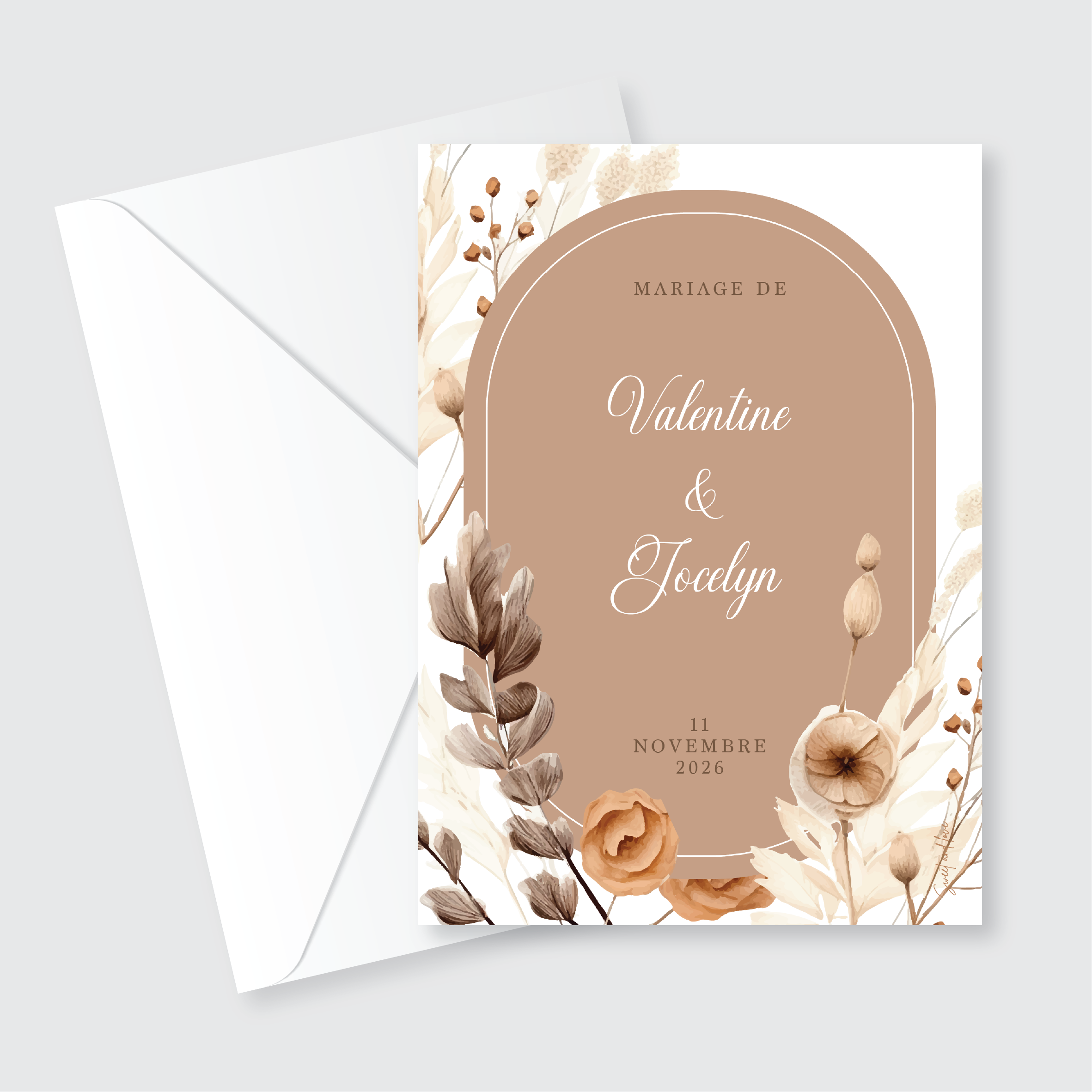 Faire-part de mariage - Collection Bohème n°2