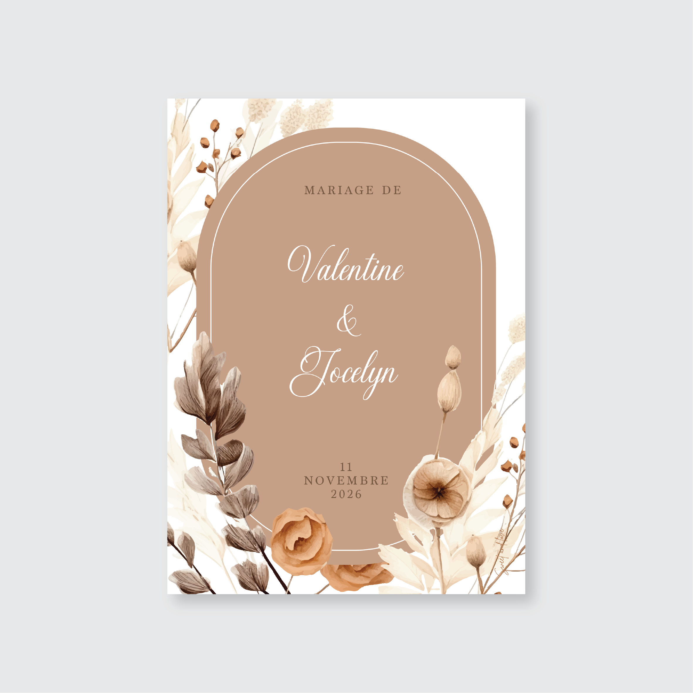 Faire-part de mariage - Collection Bohème n°2