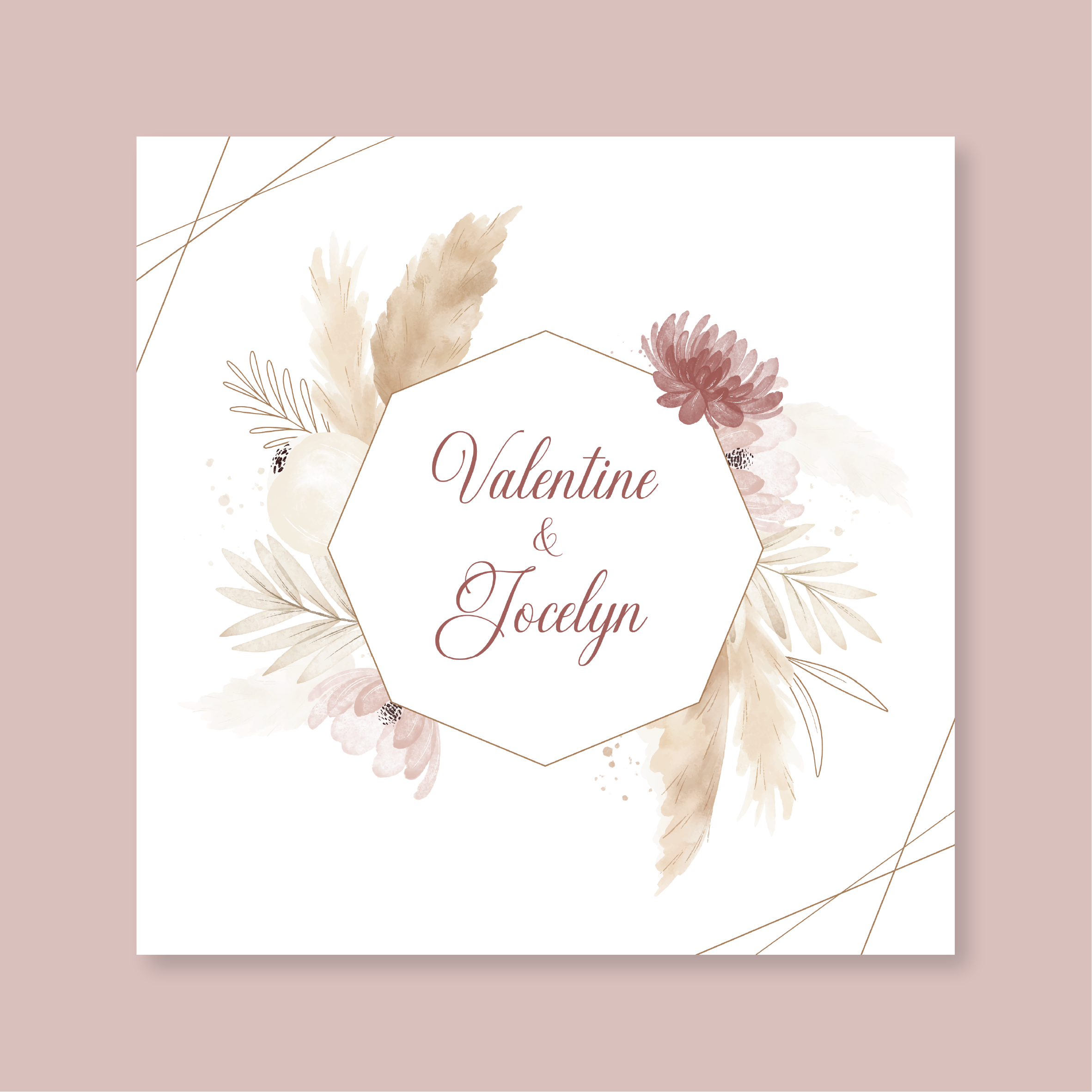 Faire-part de mariage - Collection Bohème n°3