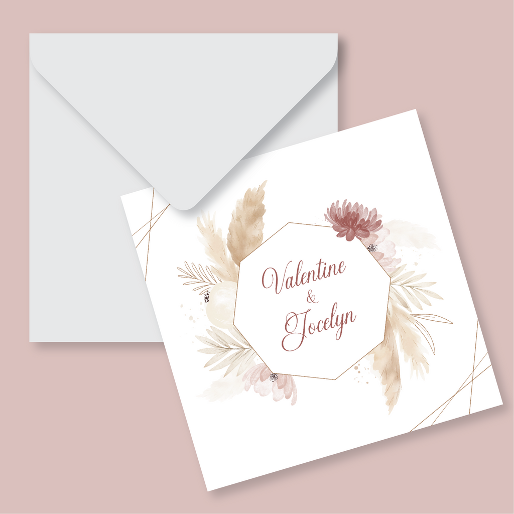 Faire-part de mariage - Collection Bohème n°3