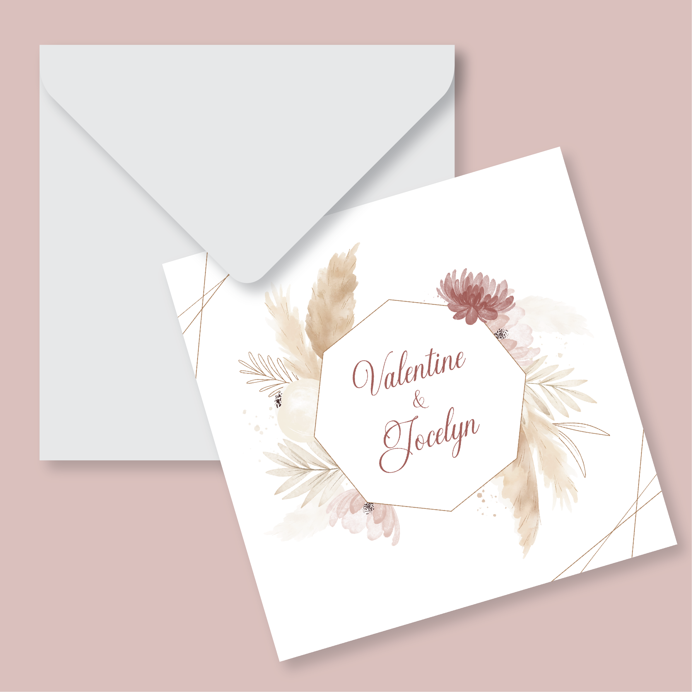 Faire-part de mariage - Collection Bohème n°3