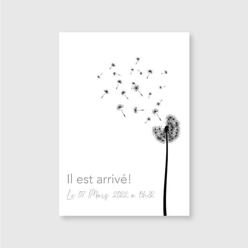 Faire-part de naissance Graines de bonheur