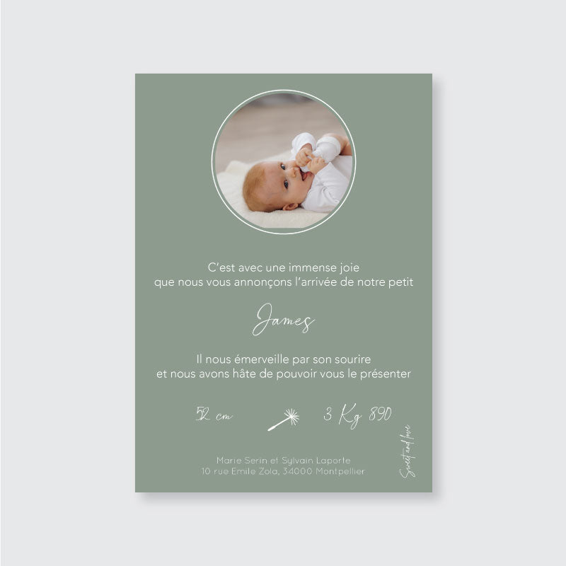 Faire-part de naissance Graines de bonheur