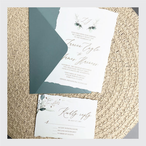 Faire part de mariage - papier déchiré