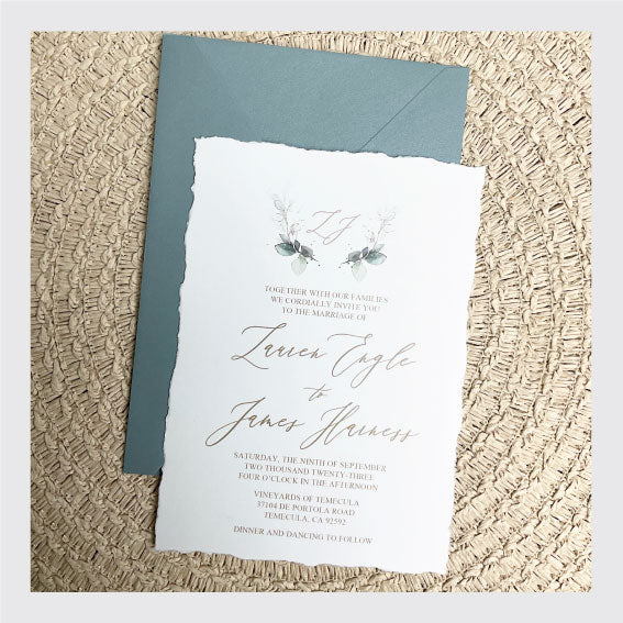 Faire part de mariage - papier déchiré