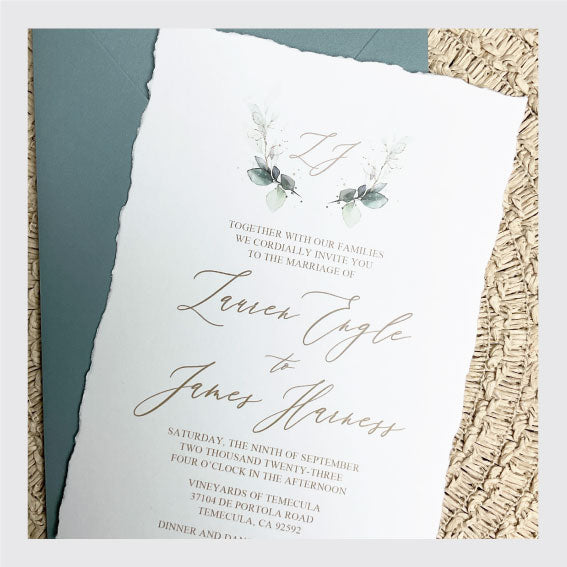 Faire part de mariage - papier déchiré