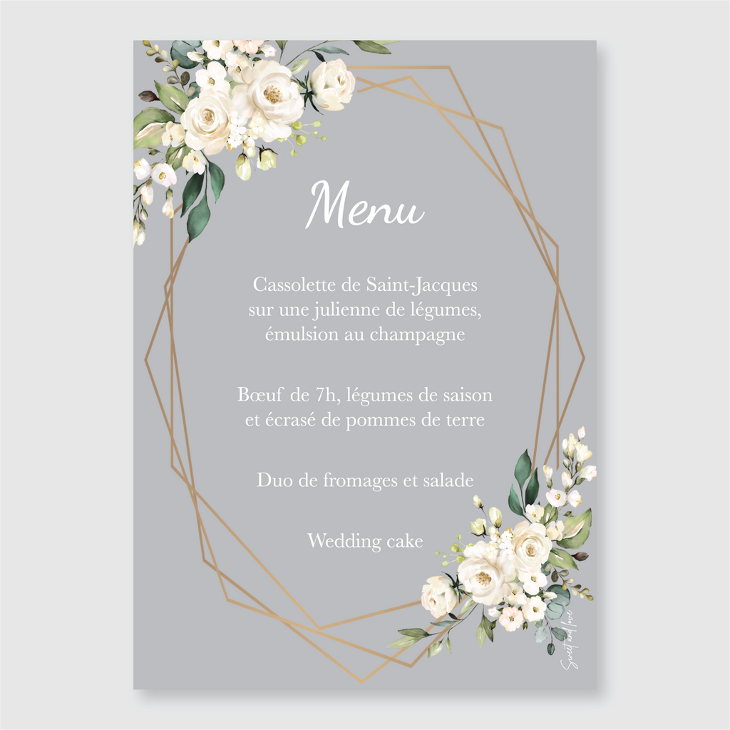 Menu de mariage
