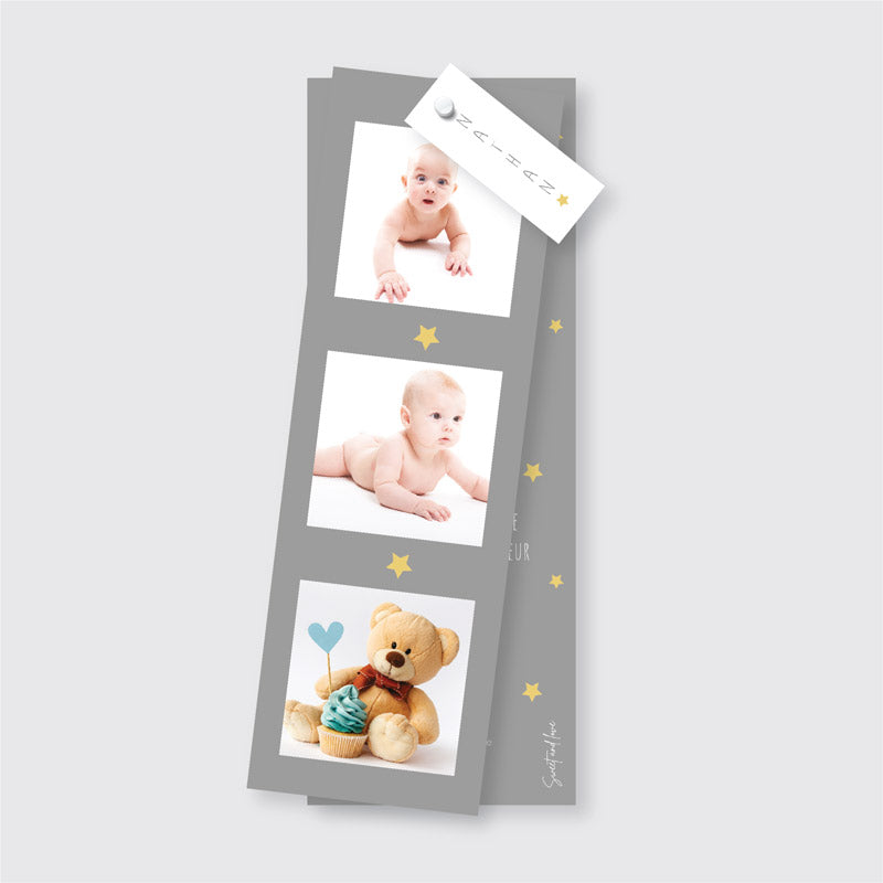 Faire-part de naissance marque page - Ma petite étoile