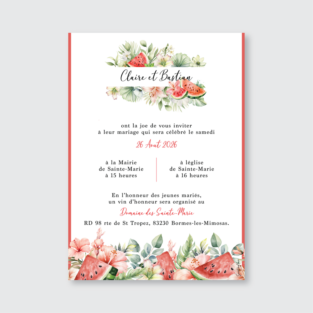 Faire-part de mariage - Sous les tropiques