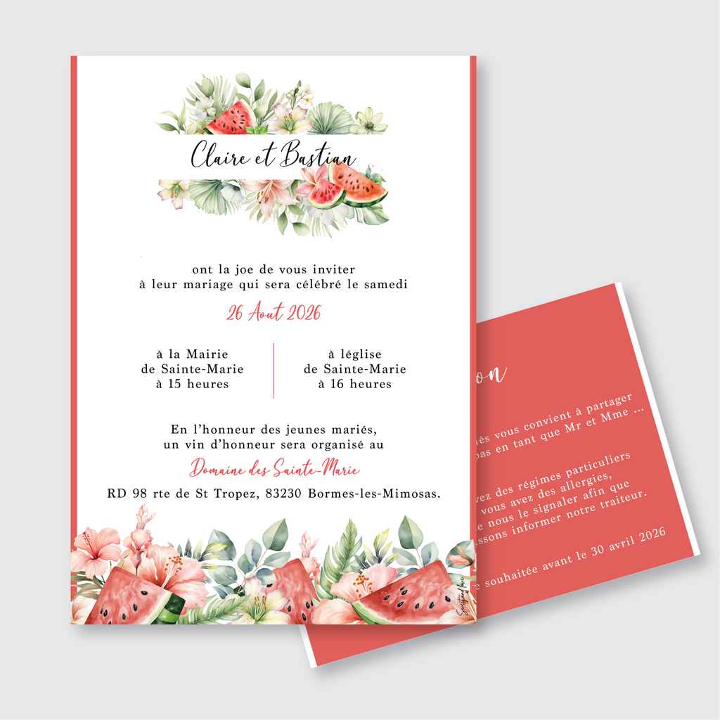Faire-part de mariage - Sous les tropiques