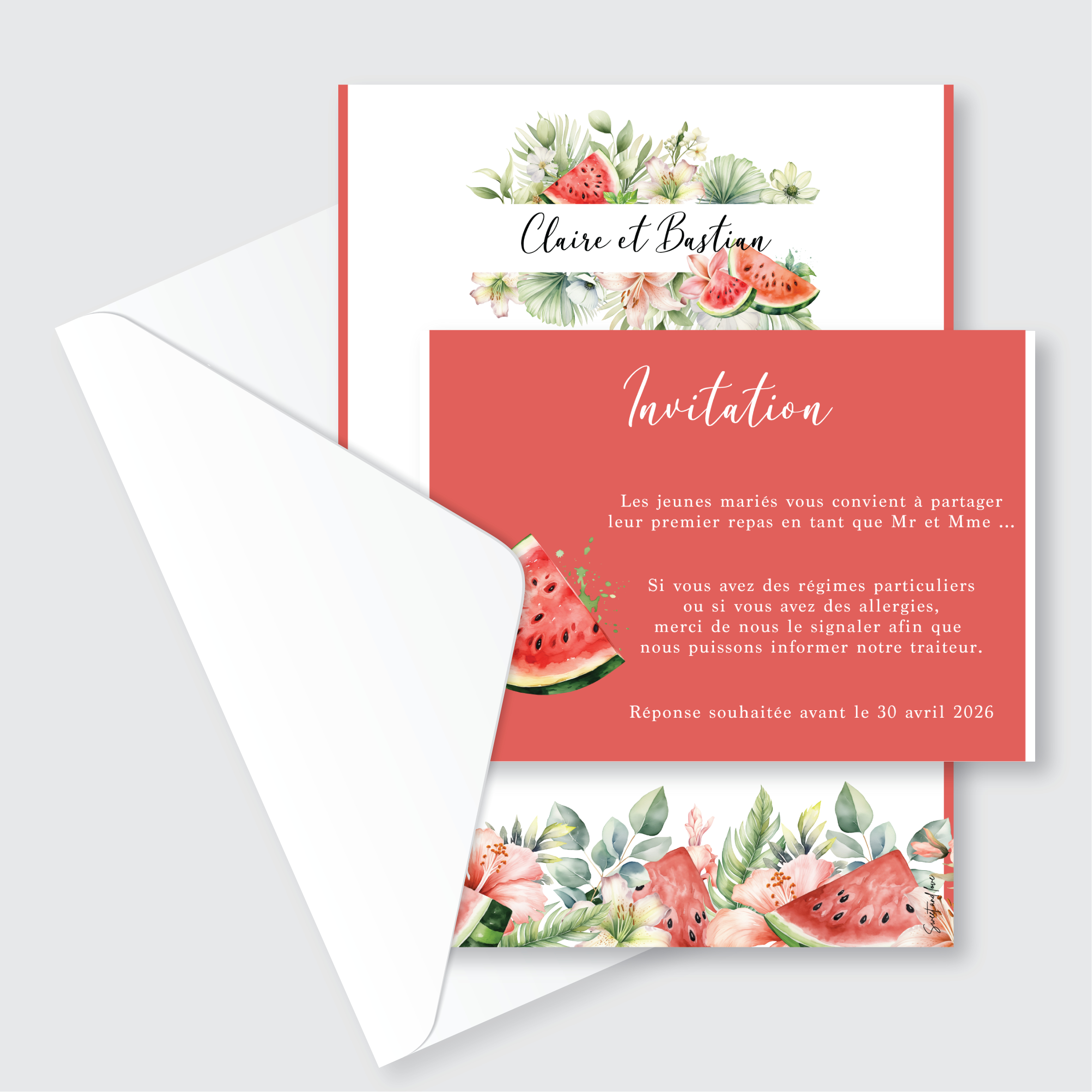 Faire-part de mariage - Sous les tropiques