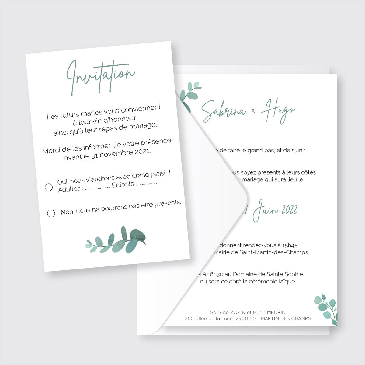 Carte complément d'informations – Eucalyptus
