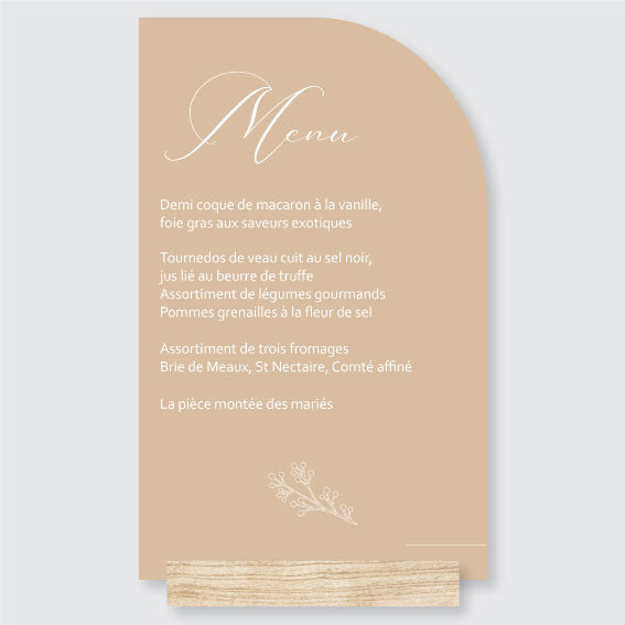 Menu de mariage