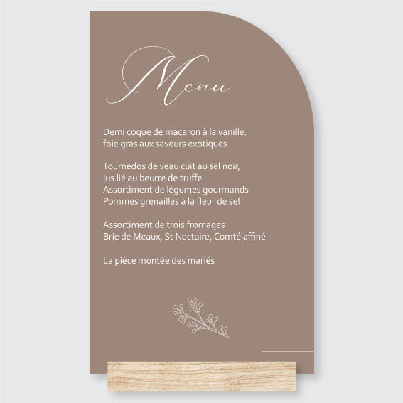 Menu de mariage