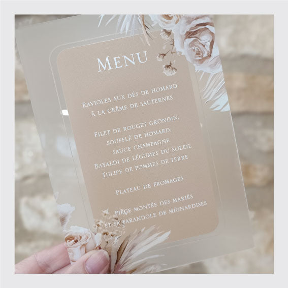 Menu de mariage