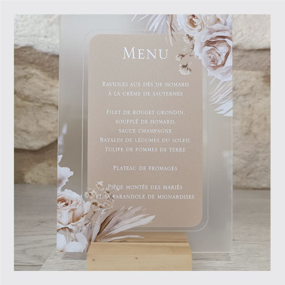 Menu de mariage