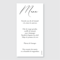 Menu de mariage - ELEGANCE 2