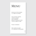 Menu de mariage personnalisé - ELEGANCE 1