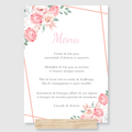 Menu de mariage - Romantica