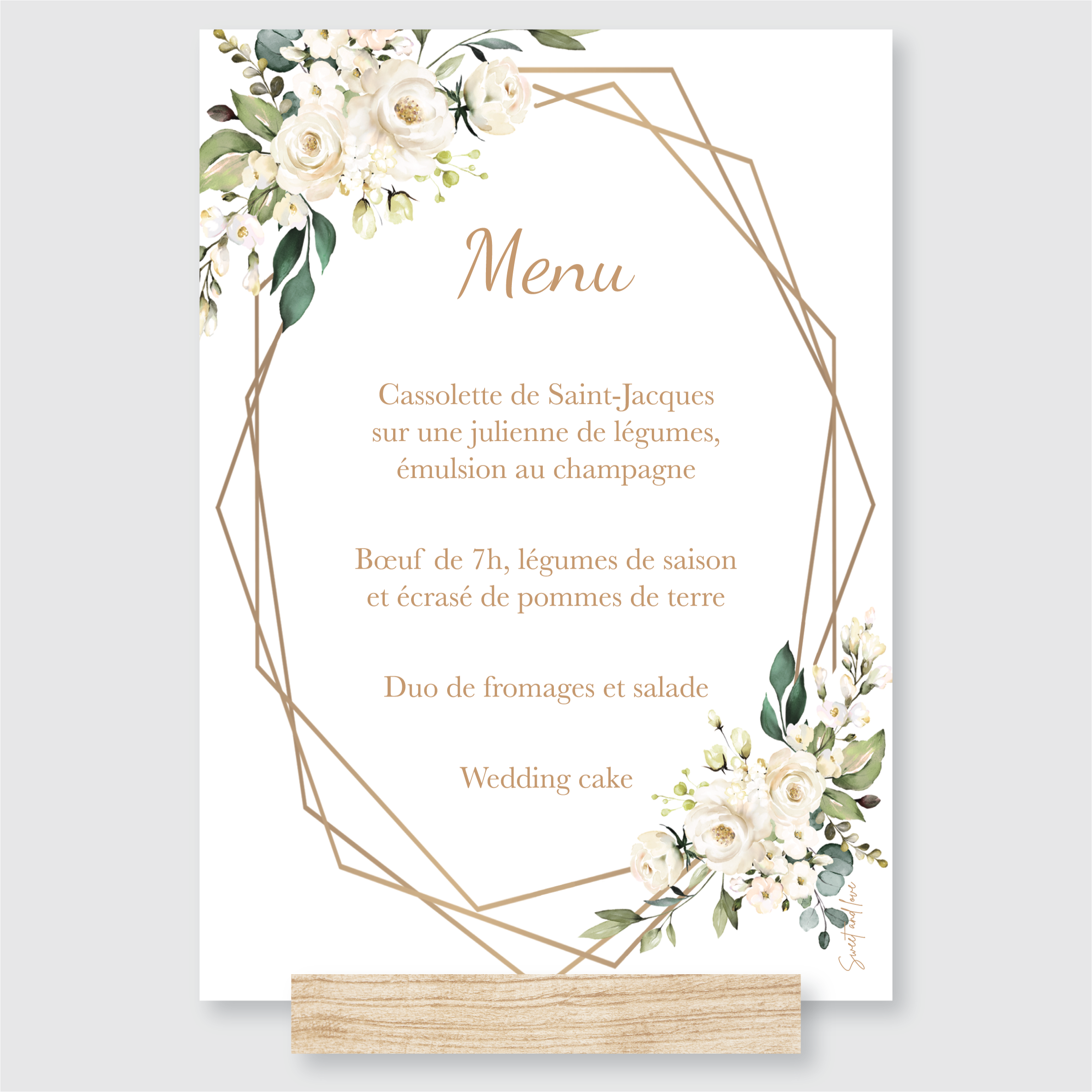 Menu de mariage