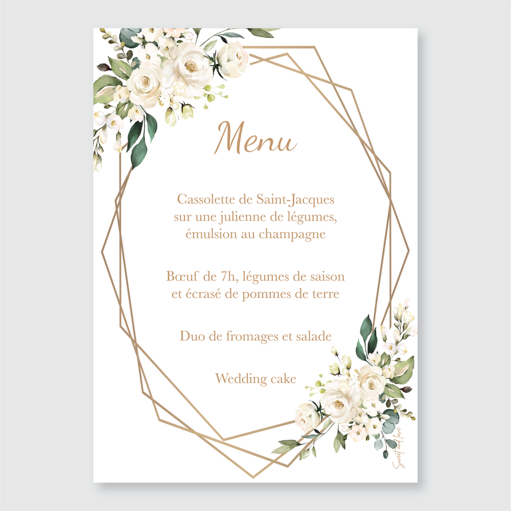 Menu de mariage