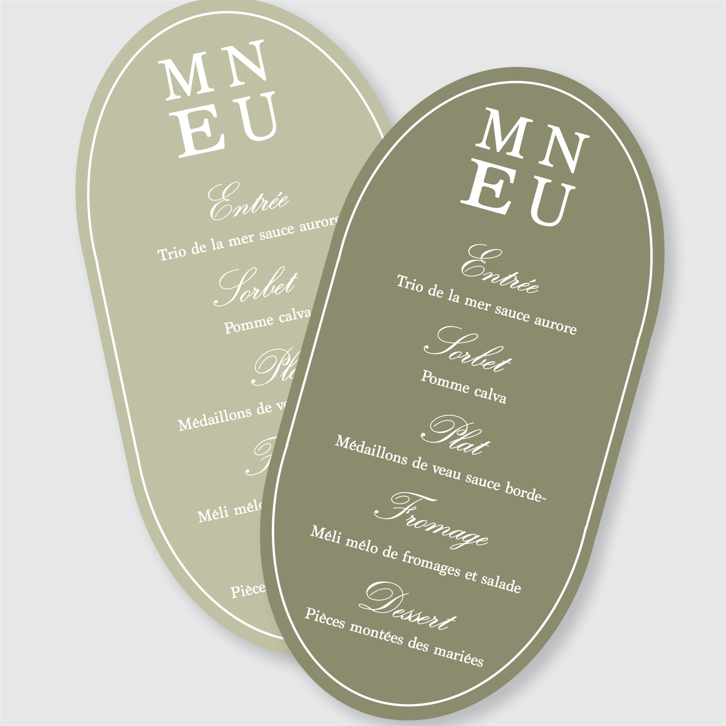 Menu de mariage