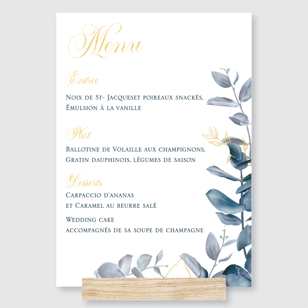 Menu de mariage