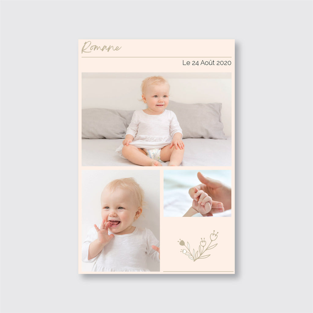 Faire-part de naissance Romane