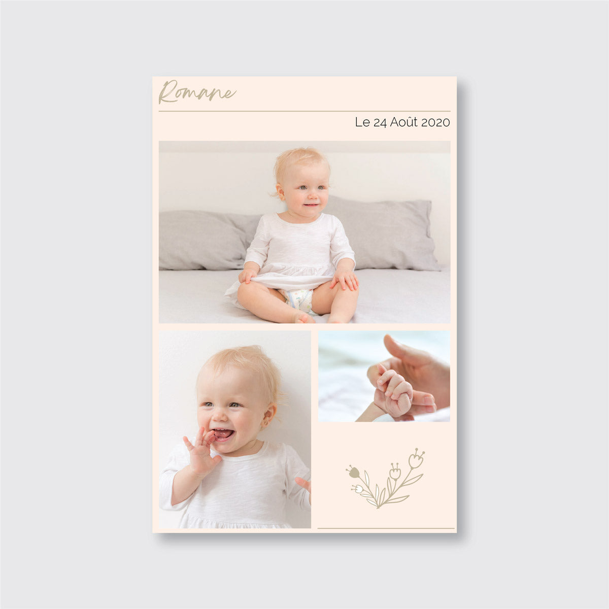 Faire-part de naissance Romane