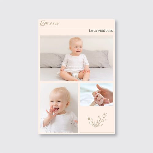Faire-part de naissance Romane