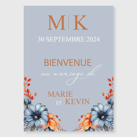 Panneau de bienvenue personnalisé – Mariage
