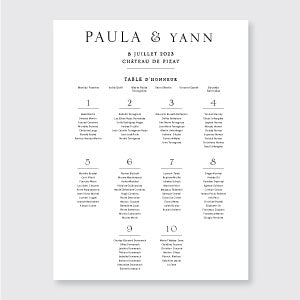 Panneau plan de table