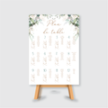 Panneau plan de table – Feuilles d'olivier