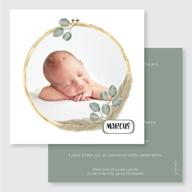 Faire-part de Naissance Marcus