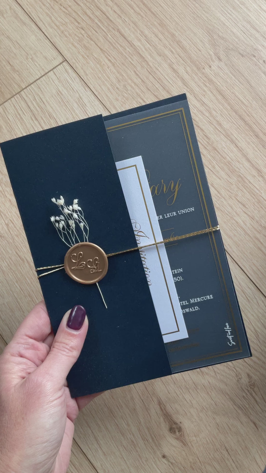 Faire-part de mariage plexi dans sa pochette