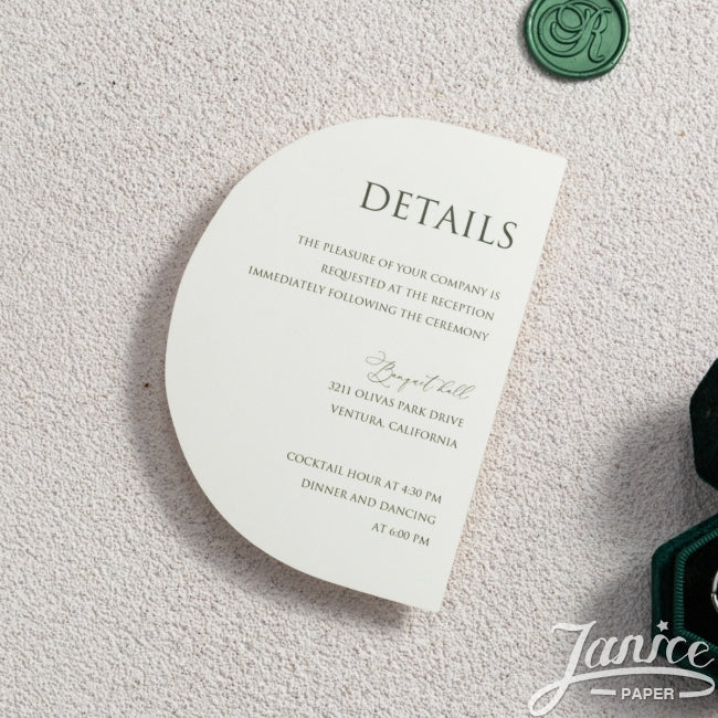 Faire-part Triptique vert