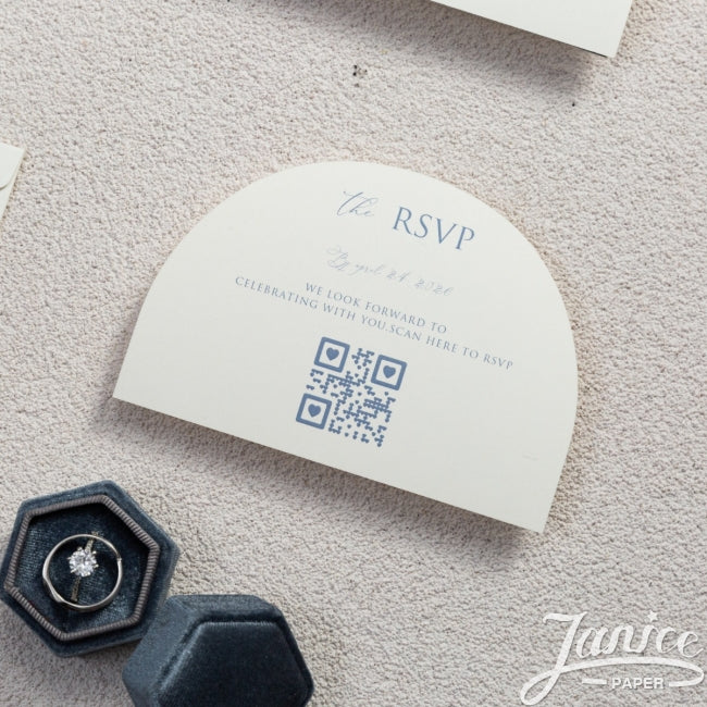 Faire-part Triptique bleu